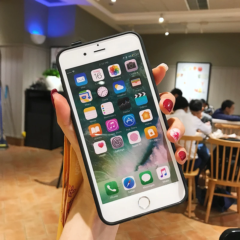 Чехол-подставка для iphone Xs max 6 7 8 plus силиконовый чехол Kickstand чехол для iphone XR Xs с ремешком