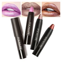 Губная помада цвета металлик Красочные водонепроницаемые мерцающие губные помады металлический стиль красные обнаженные золотые помады Макияж для губ 8 цветов