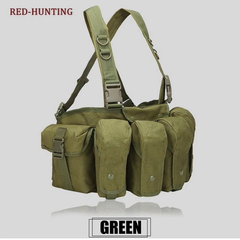 

Tactical AK47 Chest Vest Airsoft Hunting Ammo Magazine Carrier Multi-function 7 Pocket Combat Paintball Vest