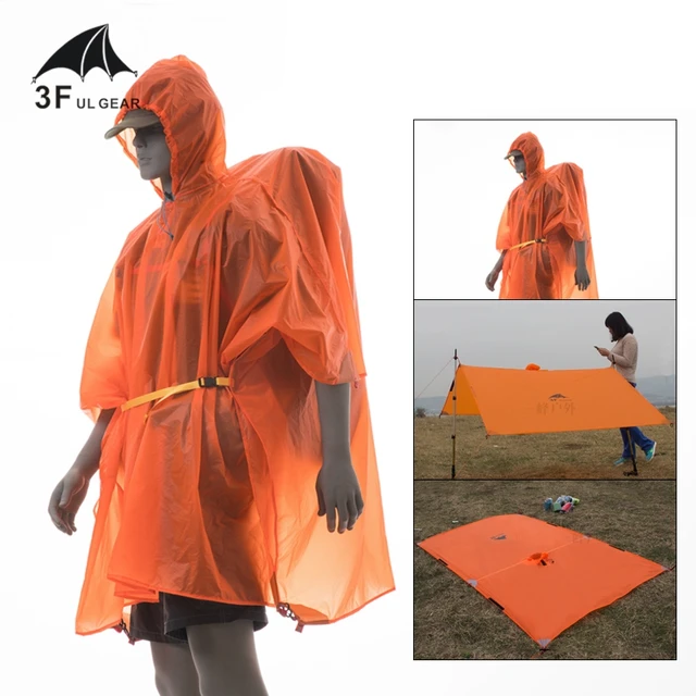 US $14.05 3F Ul Single Person Ultralight Hiking Cycling Raincoat Outdoor Awning Camping Mini Tarp Sun Shelter