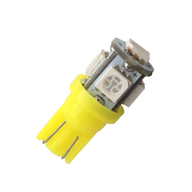 100Pcs Car Auto T10 194 168 W5W 5 SMD 5050 5SMD LED 194 168 Reading Lights Luggage Compartment Light Car Door Light White DC 12V 2