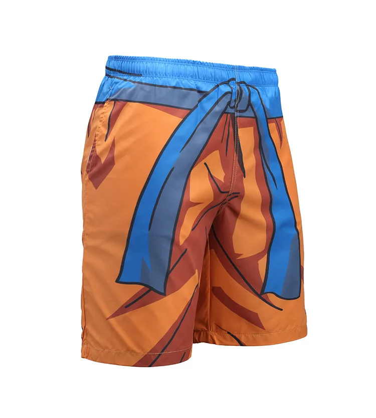 Son Goku Dragon Ball NARUTO Quick Dry Swimming Shorts For Men Anime Swimwear Man Summer Bathing Beach Wear Surf Boxer Brie Swim Trunks - Цвет: Son Goku