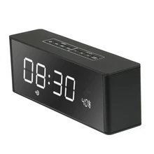 LP-06 Portable Bluetooth Speaker 10W with LED Display FM Radio Alarm Clock Mic HIFI Mini Wireless Stereo Soundbar for Computer
