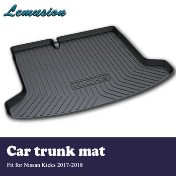

1Set Car Cargo rear trunk mat For Nissan Kicks 2017 2018 Car-styling Boot Liner Tray Waterproof carpet Anti-slip mat Accessories