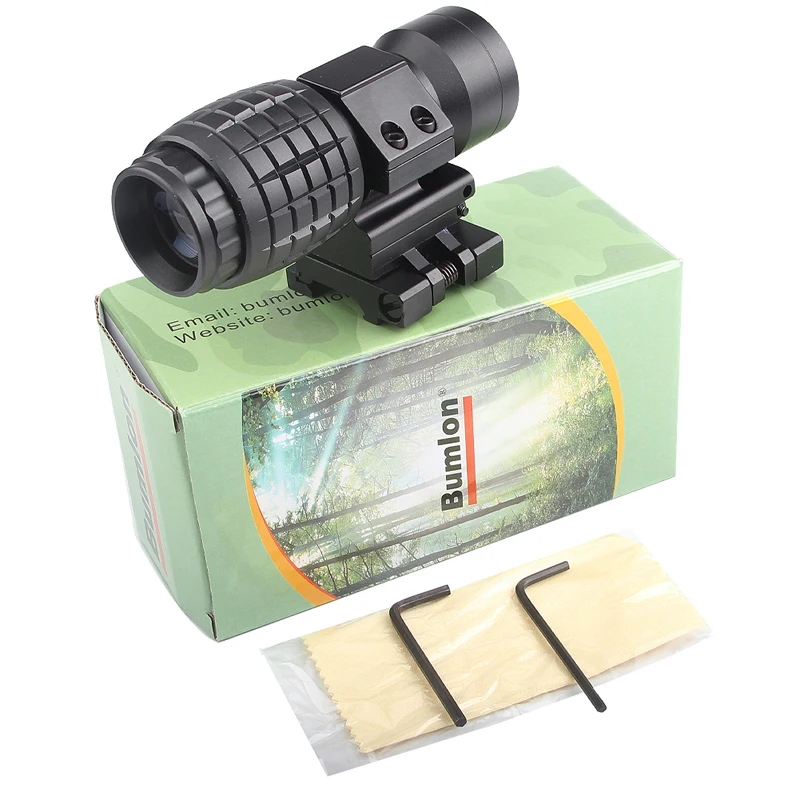 Airsoft 3X30mm Magnifying Scope Focus Adjusted With Flip Up Mount For Hunting Free Shipping RL6-0059-14