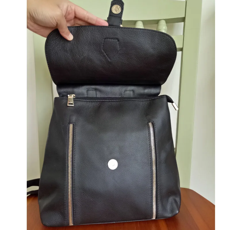 Рюкзак YESIKIMI Женский из натуральной кожи на молнии|genuine leather backpack women|genuine backpackleather