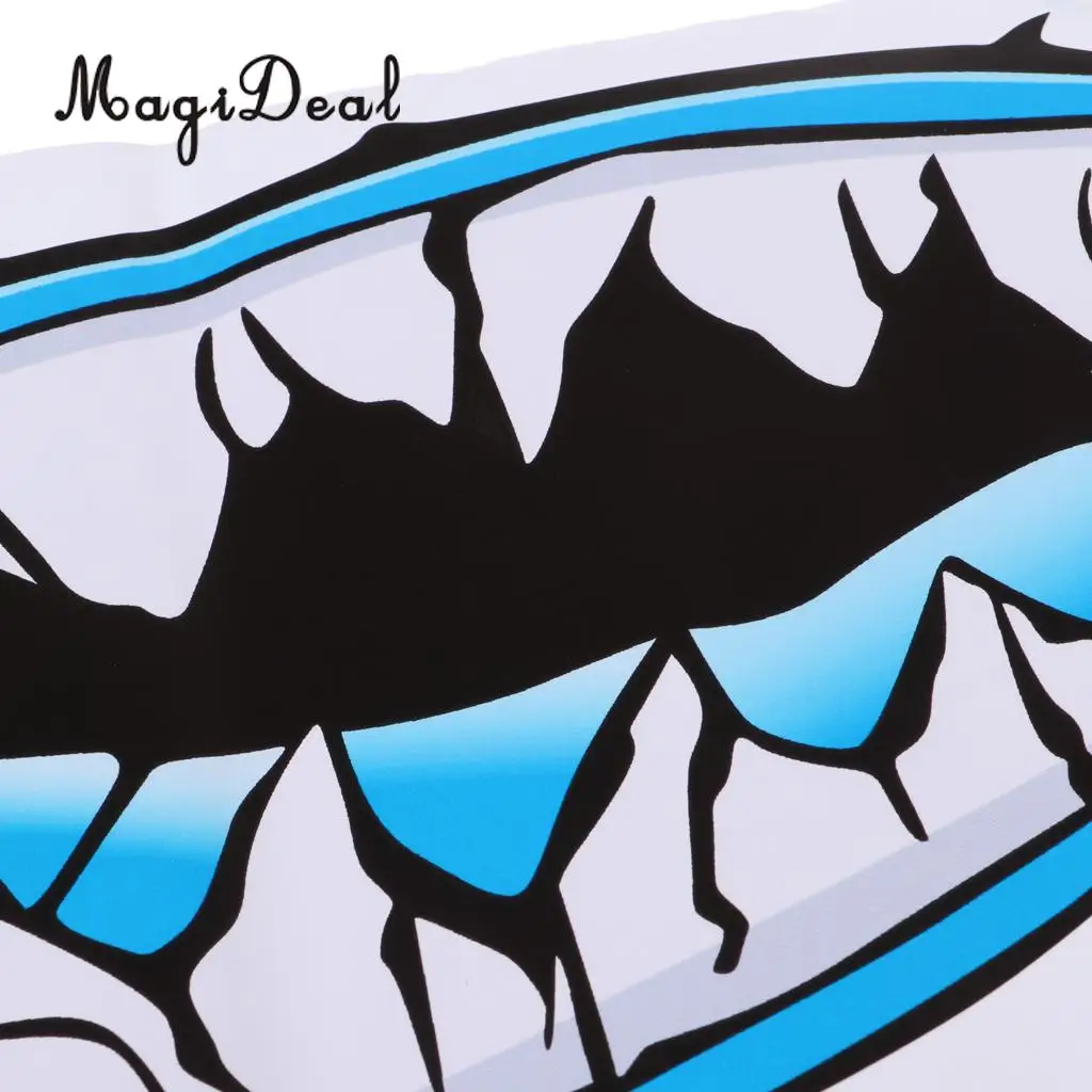 MagiDeal 2Pcs Large Waterproof Shark Teeth Mouth Decals Sticker for Kayak Fishing Dinghy Boat Surfboard Car Truck Bumper Laptop