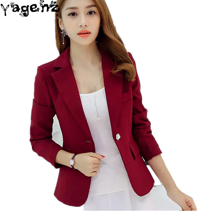 Ladies Blazers 2017 New Fashion Single Button Blazer Women Suit Jacket