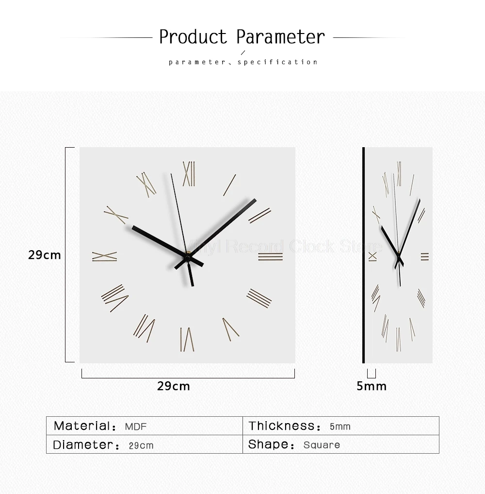 Креативные деревянные настенные часы современный дизайн немой римские цифры декоративные часы домашний декор ручной работы квадратные деревянные подвесные настенные часы
