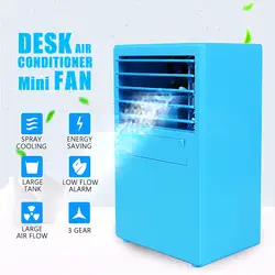 Мини рабочего Кондиционер Вентилятор охлаждения увлажнения воздуха охладитель синий/белый