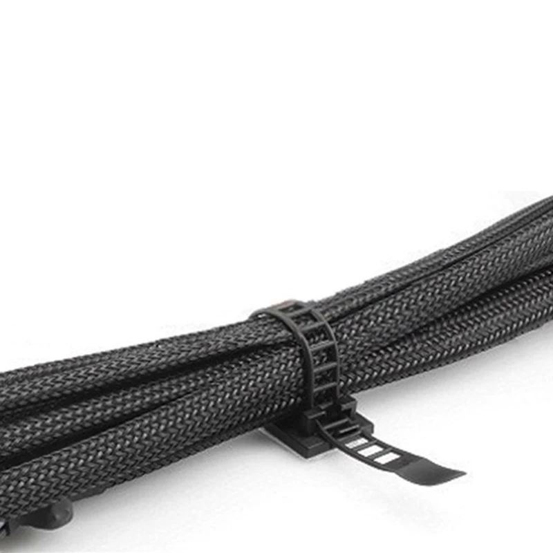 20 шт. черный липкий Регулируемый провод кабель зажимы Зажим пластиковый самоклеящийся клейкий кабель Галстуки фиксатор зажимы