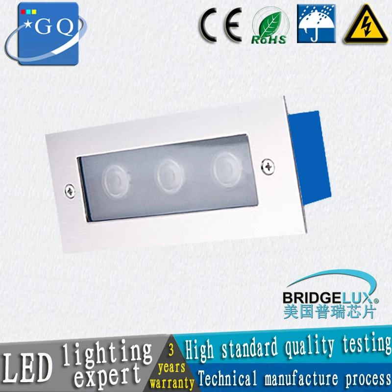 

Led Wall Corner Lamp 1W 2W 3W 4W 5W LED Recessed Step Stair Light Waterproof Basement Porch Pathway Bulb Warm White