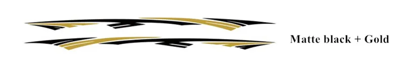 1 Набор, автомобильные наклейки на талию для KIA Sorento 2010-, внедорожные спортивные полосы, наклейки, автомобильные аксессуары для тела, водонепроницаемые наклейки - Название цвета: Matte black - Gold