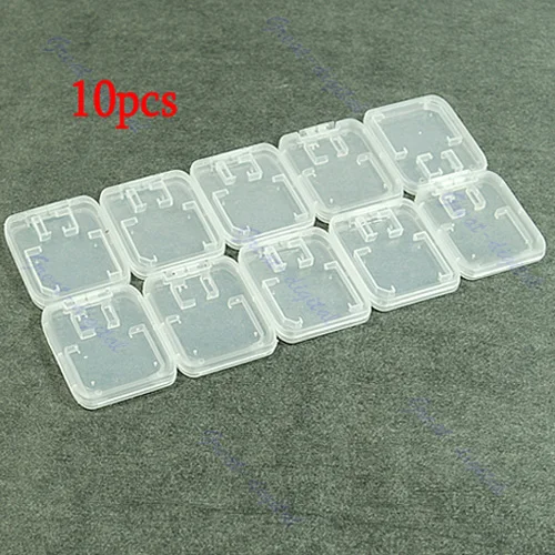 

10Pcs TF Micro SD SDHC Memory Card Plastic Case White D14