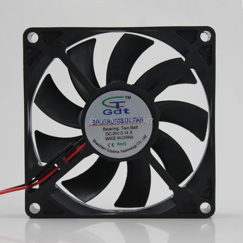 1 шт. Gdstime DC 24 В 2Pin 80 мм 8 см 80x80x15 шариковый Бесщеточный Охлаждающий вентилятор |