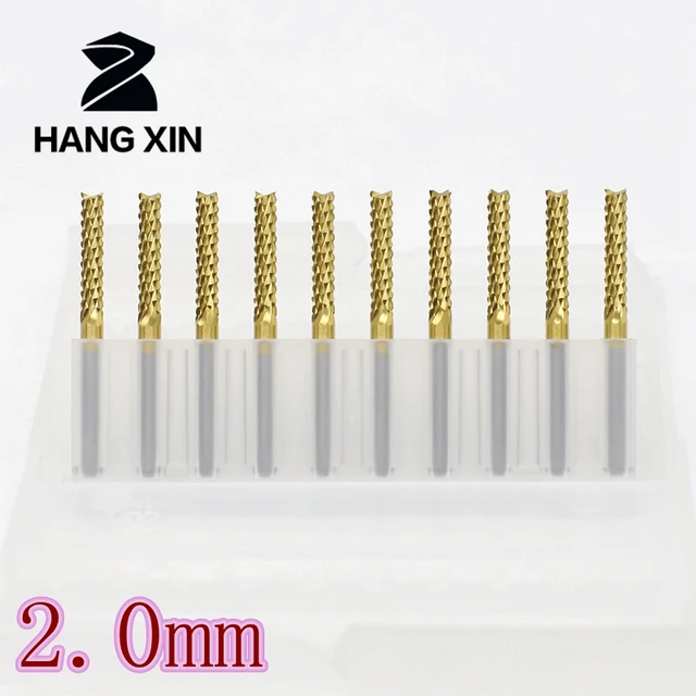 $US $7.59  Carbide PCB Milling Cutter 2.0mm CNC Woodworking Cutting Machine 10PCS Router Diamond Metal Tools S