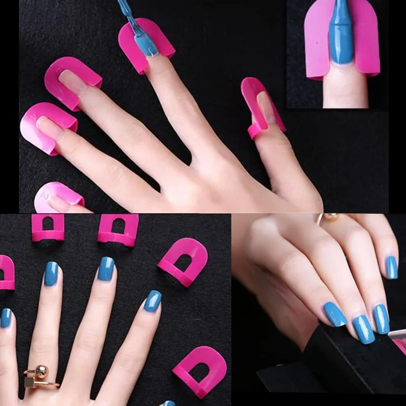 Новые 26 шт профессиональные французские маникюрные наклейки для ногтей, накладки на ногти, Защитный пластиковый чехол, набор инструментов для салона