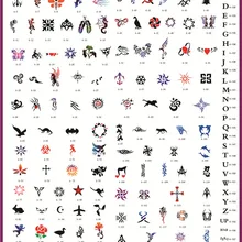 Золотая книга Феникс 4 временные трафареты для аэрографического татуажа для роспись по телу Косметика для макияжа 100 дизайнов