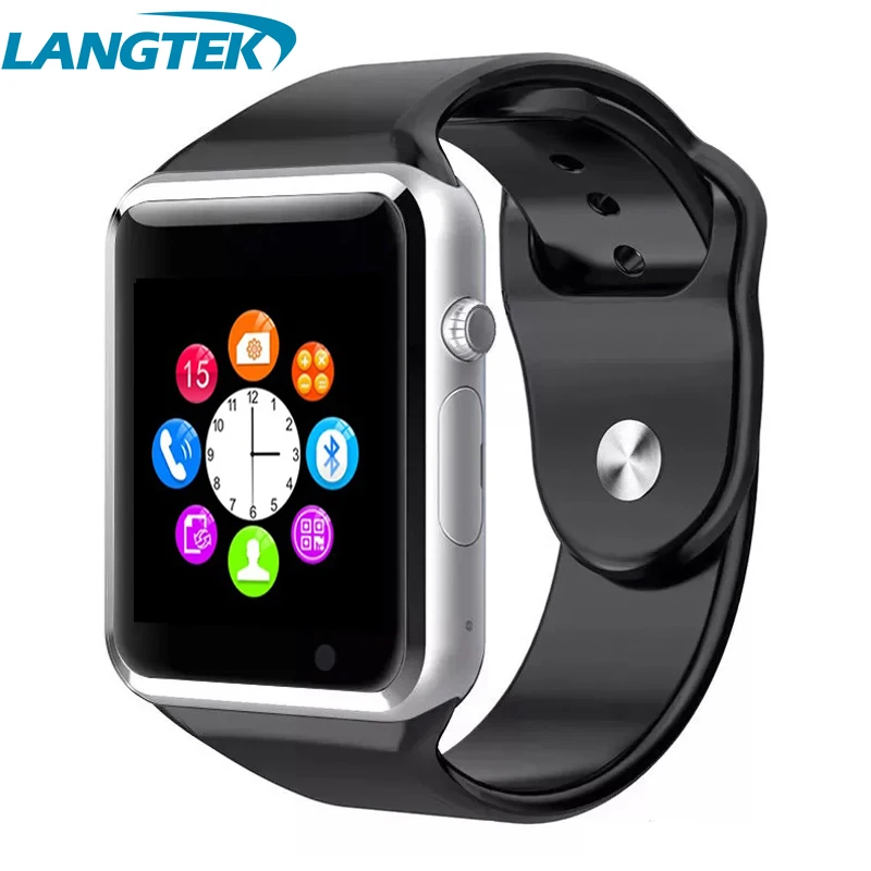 melhor 2018 Atualização A1 Bluetooth Relógio Inteligente Relógio de Pulso para Samsung Huawei Xiaomi HTC Sony Android Telefone Suporte Cartão SD