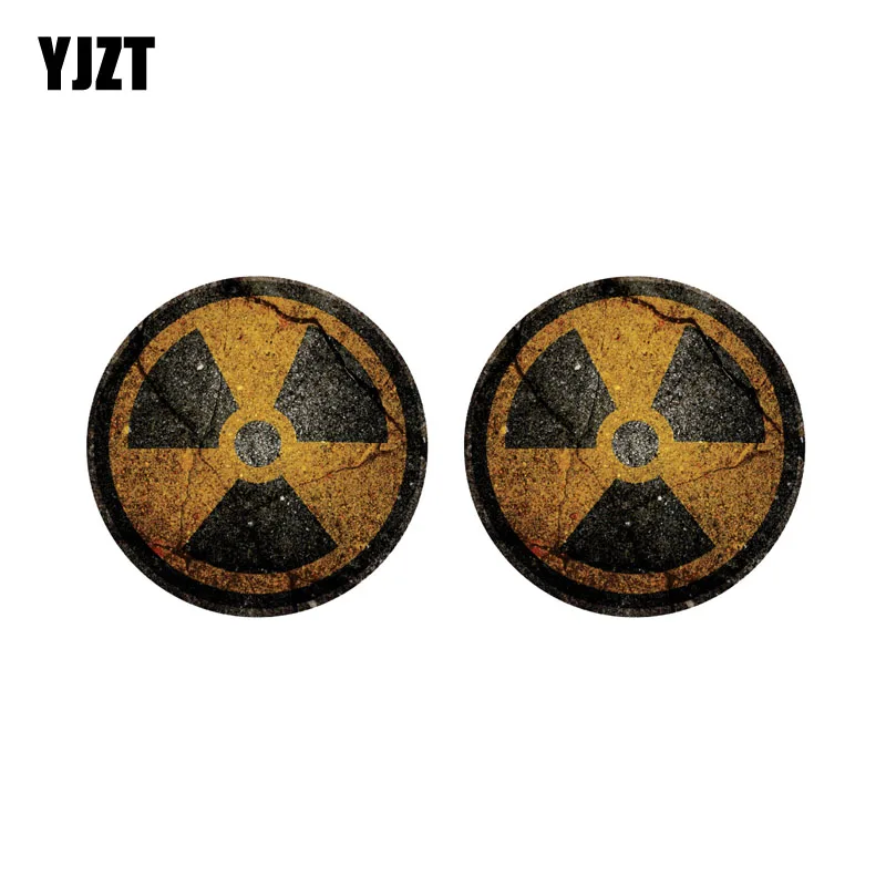

YJZT 8.4CM*8.4CM 2X Personality Car Sticker Reflective The tail Of The Car Decal C1-7576