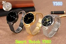 2016 New Fashion Wireless Bluetooth Touch Screen Smart Watch V360 Round Style WristWatch for iPhone Samsung Android Smartphone