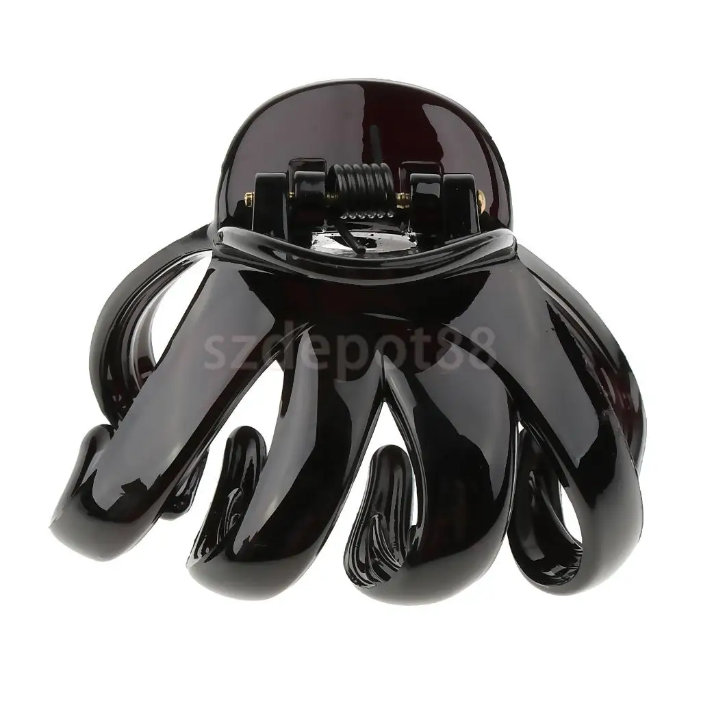 Large Hair Claw Clips Thick Hair Octopus Jaw Plastic Folding Hairpin for Women