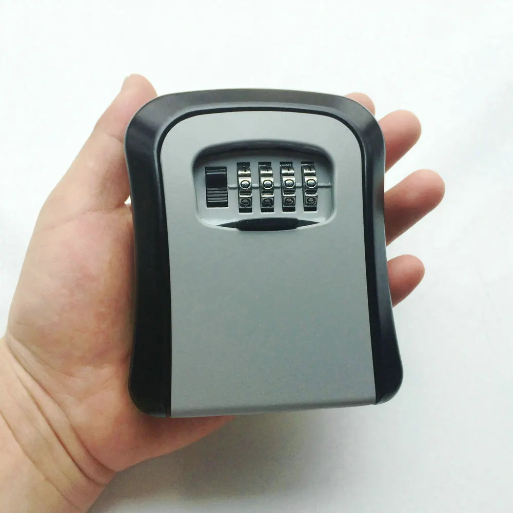 

Key Safe Box Outdoor Digit Wall Mount Combination Password Lock Aluminum Alloy Material Keys Storage Box Security Safes OS5402