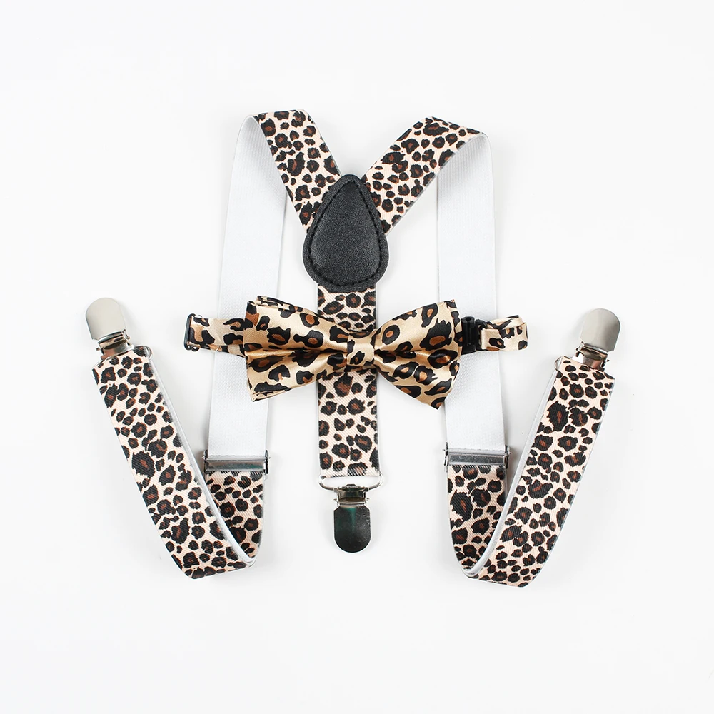 Mantieqingway Adjustable Baby Suspenders Bowtie Set Boys Girls Kid 3 Clip on Y Back Elastic