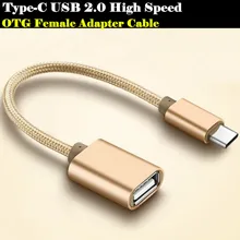 USB 2,0 высокоскоростной type-C OTG адаптер Micro USB Женский к type C Мужской конвертер для samsung Galaxy Note 8 S8/A5/A7/Oneplus 5/LG