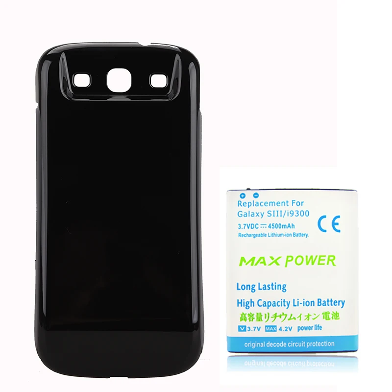 

4500mAh Extended Replacement Battery for Samsung Galaxy S3 i9300 + Back Cover Case For Samsung Galaxy S III S3 i9300