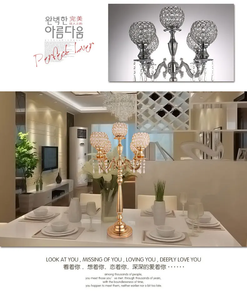 85-cm-height-5-arms-metal-Gold-Silver-candelabras-with-crystal-pendants-wedding-candle-holder-Event (3)