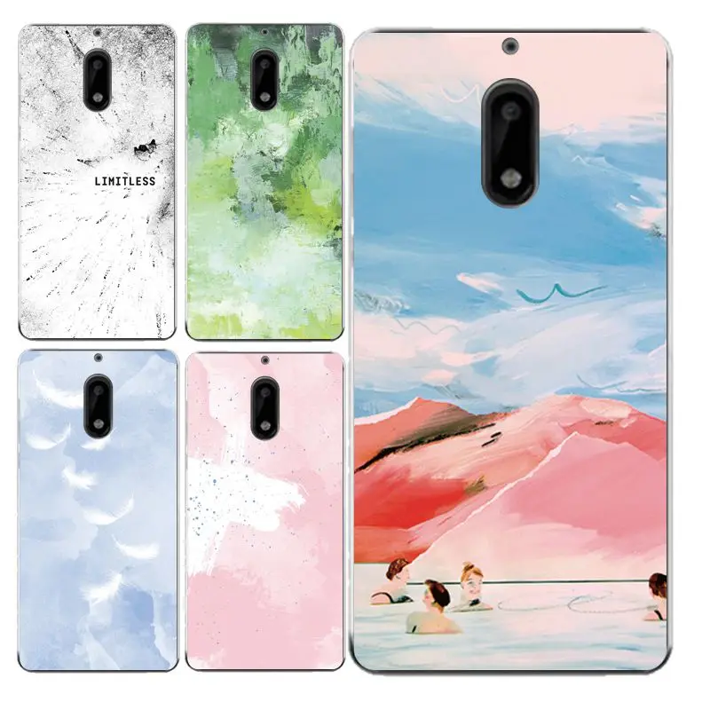 Marble Coque Soft Clear TPU Phone Case For Nokia3 5 6 8 N540 N640 N535 N830 Fundas Forest Feather Shell Bags Cover Free Shipping | Мобильные