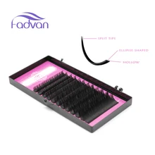 Fadvan плоское наращивание ресниц 1 поднос эллипса реснички наращивание ресниц для профессионалов мягкое наращивание ресниц J/B/C/D ресницы