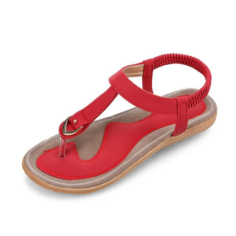 

POADISFOO Cross-border Large Size Summer New Sandals women's Flat With Casual Herringbone Sets Of Feet Roman Shoes HYKL-816