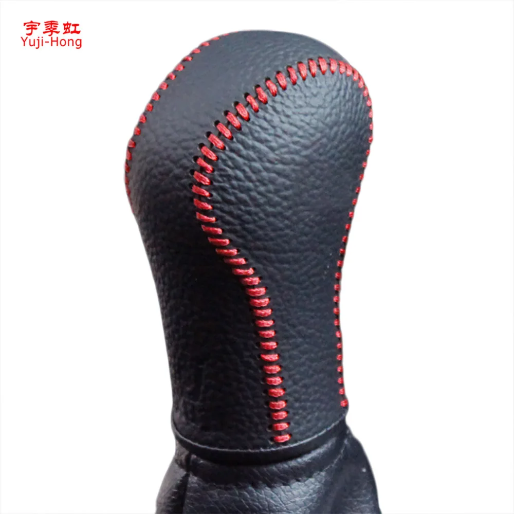 

Yuji-Hong Car Gear Covers Case for Nissan Tiida 2011 Bluebird Sentra Sylphy 2012 Manual Shift Box Collars Genuine Leather Cover