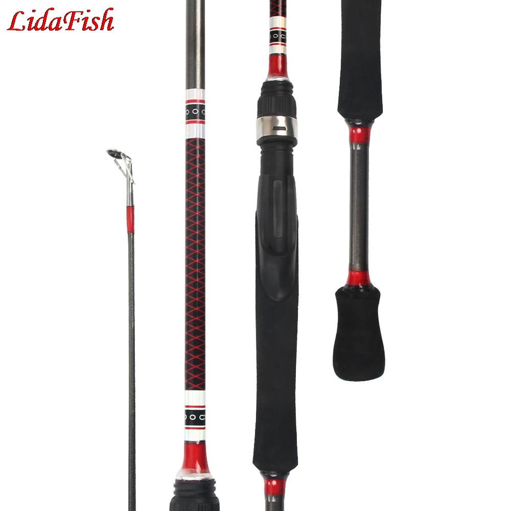 LidaFish 2019 1.8 M الغزل قضيب قضيب مسبوك 3-21g إغراء الوزن 4-15lb خط خفيفة الكربون إغراء قصبة الصيد