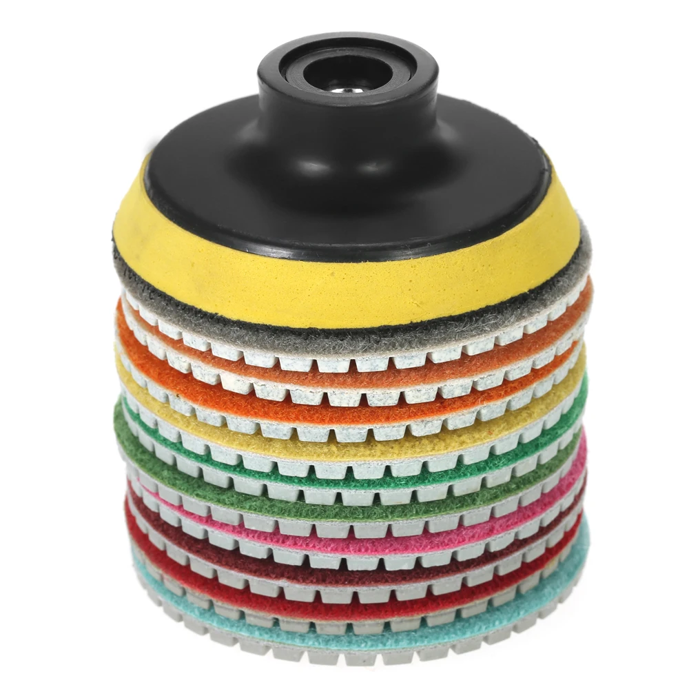 10pcs 3" abrasive tools Diamond Flexible Wet Polishing Pads dremel