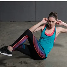 Yoga Compression Pants Elastic Tights Female Exercise Sports Fitness Jogging Jogger Running Trousers Gym Slim Leggings