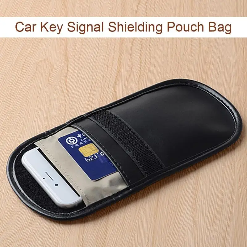

New 1Pcs Car key Bag Car Fob Signal Blocker Faraday Bag Signal Blocking Bag Shielding Pouch Wallet Case for Privacy Protection