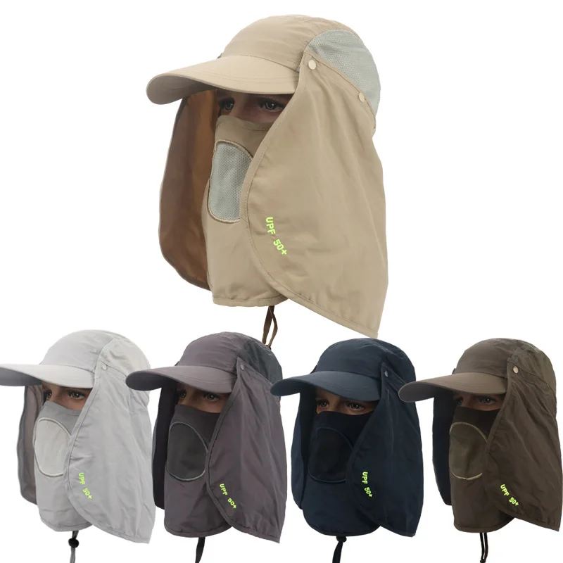 

Professional Breathable Outdoor Fishing Cap Sun Protective Quick Dry Hat Detachable Baseball Hiking Caps Mosquito Resistant M09