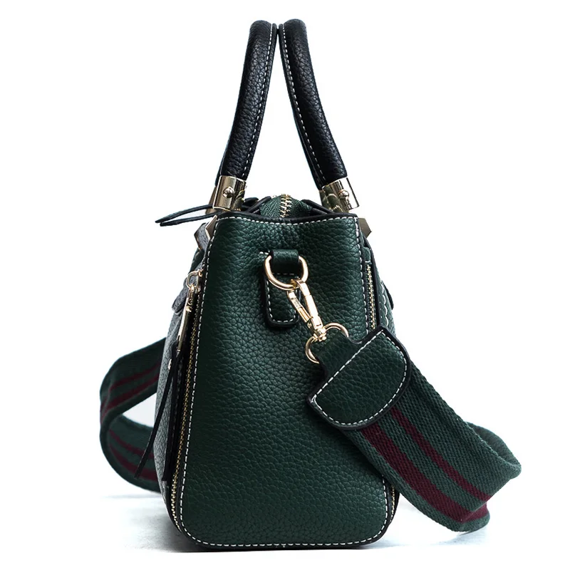 Janespri High Capacity Soft PU Leather Female Handbags Fashion Panelled Women Shoulder Bag Daily Women Casual Tote Messenger Bag (3)