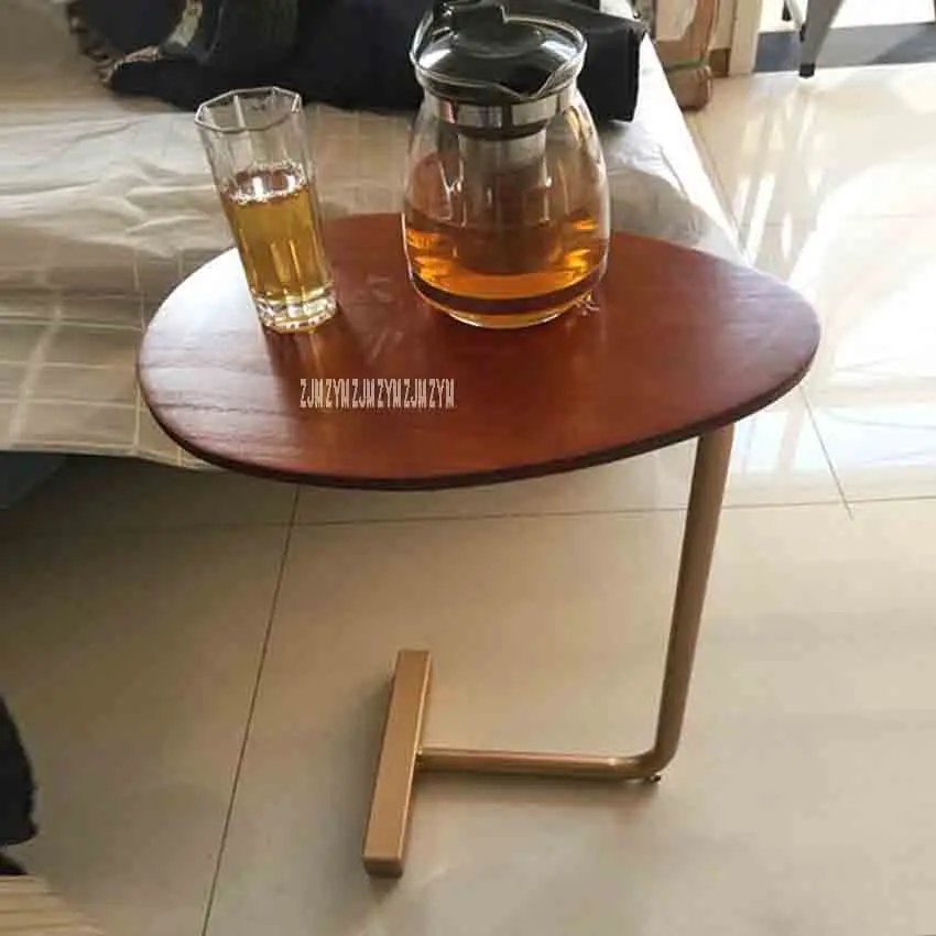 New KDR-777 Small Coffee Table Modern Simplicity Bedside Table Nordic Style Iron Solid Wood Side Table Mini Creative Tea Table
