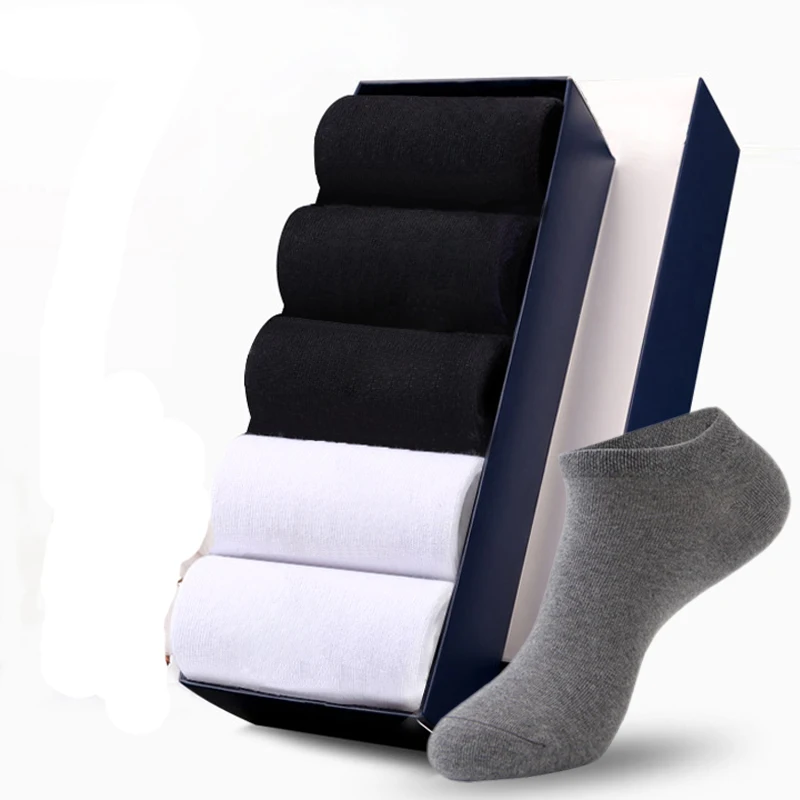 

5Pairs/lot Men Cotton Socks Summer Thin Breathable Socks High Quality No Show Boat Socks Short Men Meias Sokken