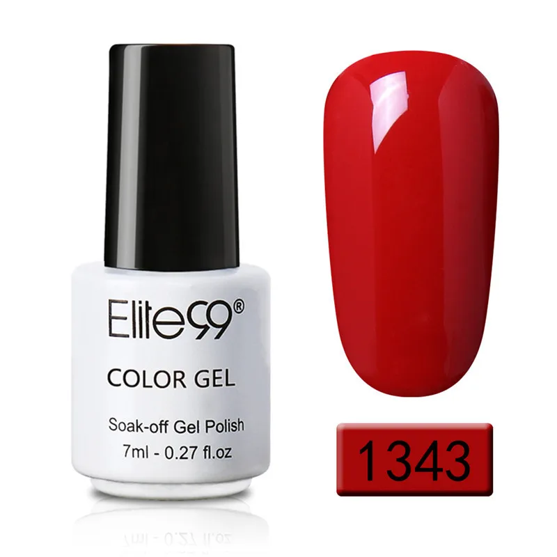 Elite99 Гель-лак для ногтей, УФ светодиодный, яркие цвета, 58 цветов, 7 мл, долговечный, не впитывается, лак для ногтей - Цвет: 1343