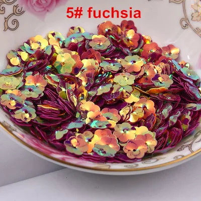 50 г/лот ПВХ блёстки 8 мм Цветок Zapato Flor с 1 центральным отверстием цветок сливы