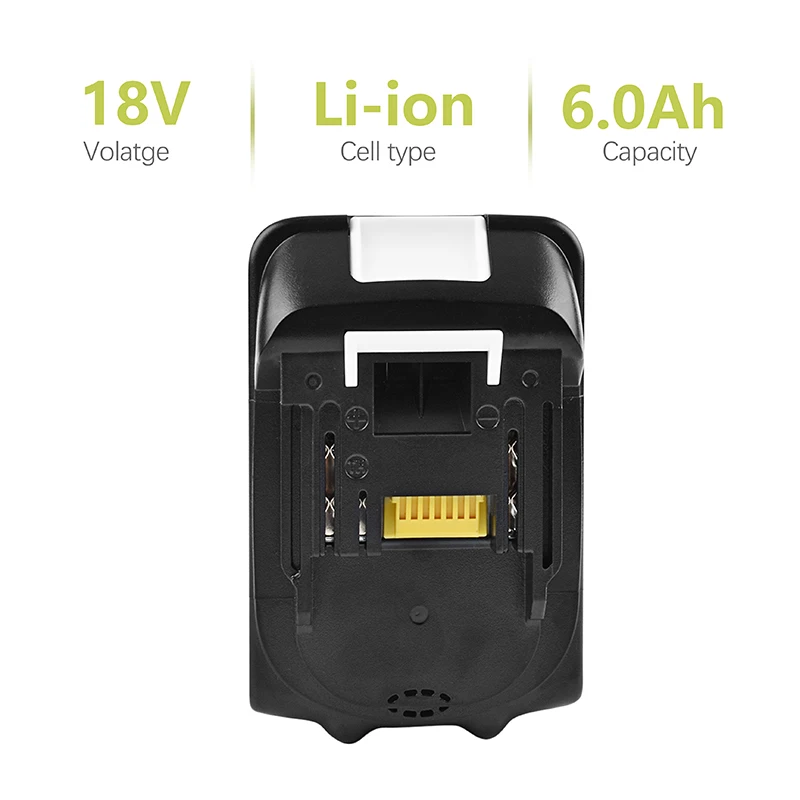 

BATTOOL LXT Li-ion Replace Battery 6000mAh 18V for Makita BL1830 BL1835 BL1815 BCS550 BFS450 BHP453 BSS501 BVR450 MR100 Tools