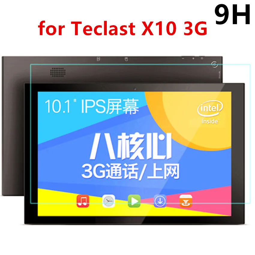 

HD Clear 0.26mm 2.5D Premium Tempered Glass Screen protector for Teclast X10 3G Octa Core 10.1" Tablet Protective Film