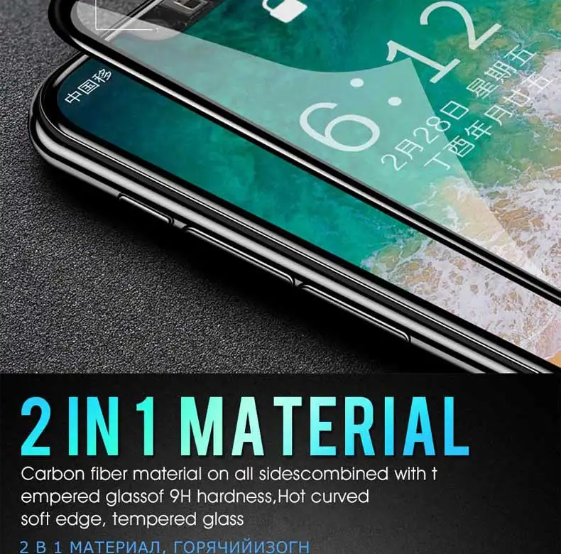 15D закругленные края полное покрытие экрана протектор для iPhone X XS Max XR закаленное стекло на iPhone 7 6 S 8 Plus защитная пленка