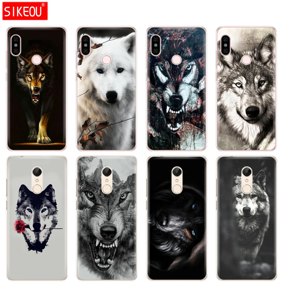 Силиконовый чехол для телефона Xiaomi redmi 5 4 1 1s 2 3 3s pro PLUS note 4X 4A 5A Dark Night Wolf | Мобильные