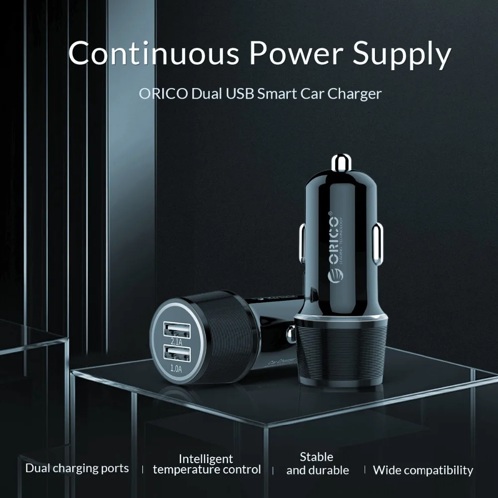 ORICO 2 USB الناتج شاحن سيارة تهمة سريع ل فون 6 s زائد SE لسامسونج S6 S5 S4 الهواتف المحمولة أقراص المزدوج Usb شاحن سيارة ORICO 2 USB الناتج شاحن سيارة تهمة سريع ل فون 6 s زائد SE لسامسونج S6 S5 S4 الهواتف المحمولة أقراص المزدوج Usb شاحن سيارة